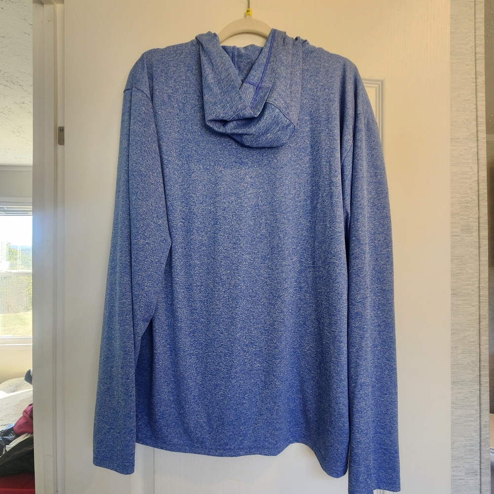 Gildan Performance Heather Blue Hoodie for Men Size XL Euc - Picture 3 of 3